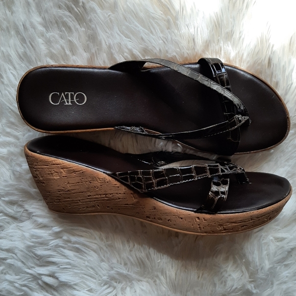 Cato Cork Wedge Sandals - Picture 8 of 16